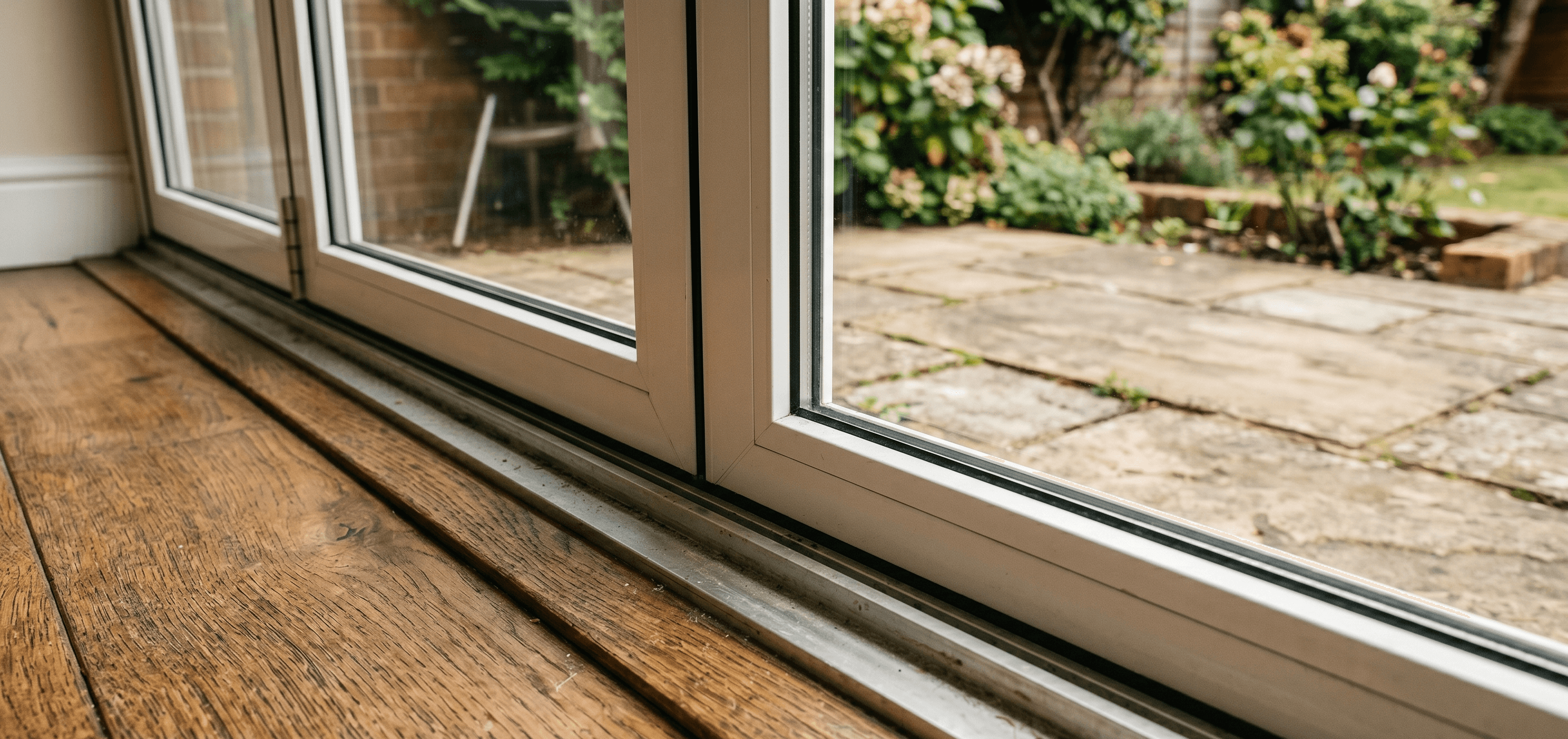 French and patio doors opening out to a garden